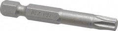 Irwin - T30 Torx Bit - 1/4" Hex Drive, 1-15/16" OAL - USA Tool & Supply