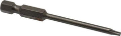 Irwin - T8 Torx Bit - 1/4" Hex Drive, 2-3/4" OAL - USA Tool & Supply