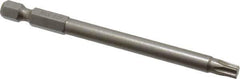 Irwin - T27 Torx Bit - 1/4" Hex Drive, 3-1/2" OAL - USA Tool & Supply