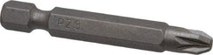 Irwin - PZ.3 Posidriv Screwdriver Bit - 1/4" Hex Drive, 1-15/16" OAL - USA Tool & Supply