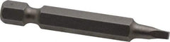 Irwin - #1" Square Size Square Recess Bit - 1/4" Hex Drive, 1-15/16" OAL - USA Tool & Supply