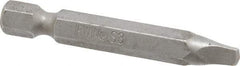 Irwin - #3" Square Size Square Recess Bit - 1/4" Hex Drive, 1-15/16" OAL - USA Tool & Supply