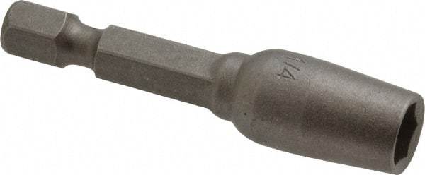 Irwin - 1/4" Magnetic Nutsetter - 1/4" Hex Drive, 1-15/16" OAL, 7/16" Socket Nose Diam - USA Tool & Supply