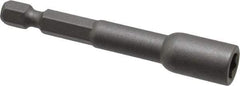 Irwin - 1/4" Magnetic Nutsetter - 1/4" Hex Drive, 2-9/16" OAL, 7/16" Socket Nose Diam - USA Tool & Supply