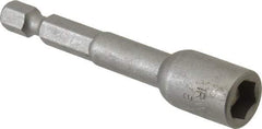 Irwin - 5/16" Magnetic Nutsetter - 1/4" Hex Drive, 2-9/16" OAL, 1/2" Socket Nose Diam - USA Tool & Supply