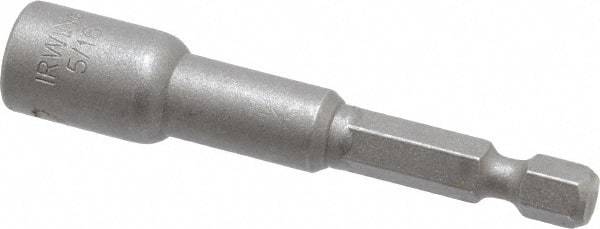 Irwin - 5/16" Magnetic Nutsetter - 1/4" Hex Drive, 2-9/16" OAL, 1/2" Socket Nose Diam - USA Tool & Supply