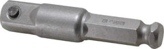 Irwin - 1/2" Square Size Hex to Square Adapter - 7/16" Hex Drive, 3" OAL - USA Tool & Supply