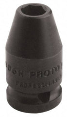 Proto - 1/4" Drive 9/32" Standard Impact Socket - 6 Points, 7/8" OAL - USA Tool & Supply