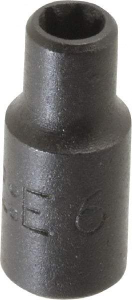Proto - 1/4" Drive Impact Socket - 1" OAL - USA Tool & Supply