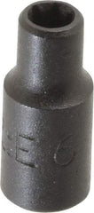 Proto - 1/4" Drive Impact Socket - 1" OAL - USA Tool & Supply