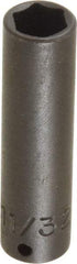Proto - 1/4" Drive 11/32" Deep Impact Socket - 6 Points, 2" OAL - USA Tool & Supply