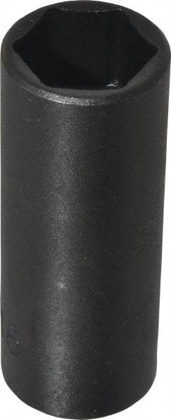 Proto - 1/4" Drive 9/16" Deep Impact Socket - 6 Points, 2" OAL - USA Tool & Supply