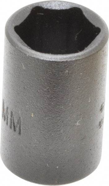 Proto - 1/4" Drive 10mm Standard Impact Socket - 6 Points, 7/8" OAL - USA Tool & Supply
