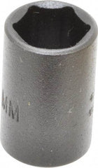 Proto - 1/4" Drive 10mm Standard Impact Socket - 6 Points, 7/8" OAL - USA Tool & Supply