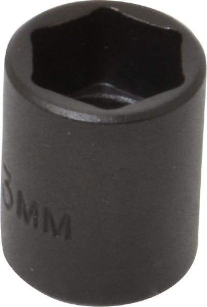 Proto - 1/4" Drive 13mm Standard Impact Socket - 6 Points, 7/8" OAL - USA Tool & Supply