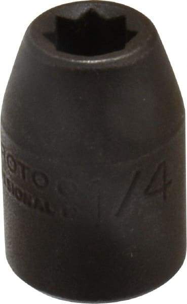 Proto - 3/8" Drive 1/4" Standard Impact Socket - 8 Points, 1" OAL - USA Tool & Supply