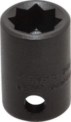 Proto - 3/8" Drive 3/8" Standard Impact Socket - 8 Points, 1" OAL - USA Tool & Supply