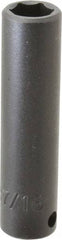 Proto - 3/8" Drive 7/16" Deep Impact Socket - 6 Points, 2-3/4" OAL - USA Tool & Supply