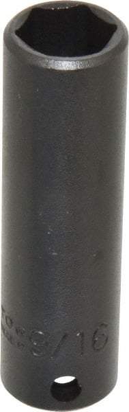 Proto - 3/8" Drive 9/16" Deep Impact Socket - 6 Points, 2-3/4" OAL - USA Tool & Supply
