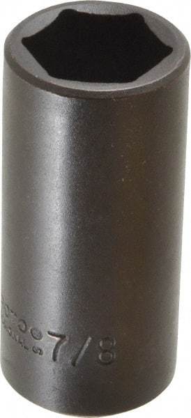 Proto - 3/8" Drive 7/8" Deep Impact Socket - 6 Points, 2-3/4" OAL - USA Tool & Supply
