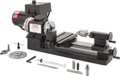 Sherline - 3-1/2" Swing, 8" Between Centers, 100/240 Volt, Single Phase Miniature Lathe - 1MT Taper, 1/2 hp, 70 to 2,800 RPM, 10mm Bore Diam, 260mm Deep x 203.2mm High x 584.2mm Long - USA Tool & Supply