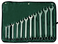 STANLEY® 11 Piece Satin Finish Fractional Combination Wrench Set – 12 Point - USA Tool & Supply