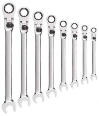 GearWrench - 8 Piece, 5/16" to 3/4", Combination Wrench Set - Inch Measurement Standard, Chrome Finish, Comes in Tray - USA Tool & Supply