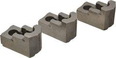 Atlas Workholding - 8" Max Chuck Diam Compatibility, Hard Steel 1.5mm x 60° Serrated Hard Lathe Top Jaws - 1.57" Wide x 2.95" Long x 1.96" High - USA Tool & Supply