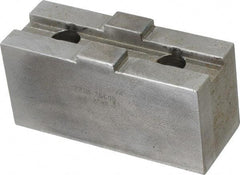 Atlas Workholding - Tongue & Groove Attachment, Square Soft Lathe Chuck Jaw - Steel, 2.12" Btw Mount Hole Ctrs, 3-15/16" Long x 1-1/2" Wide x 1.87" High, 1/2" Groove - USA Tool & Supply