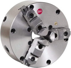 Atlas Workholding - 3 Jaws, 12" Diam, Self Centering Manual Lathe Chuck - Plain Back Mount Spindle, Adjustable, Reversible, 2,000 Max RPM, 3.285" Through Hole Diam, Cast Iron - USA Tool & Supply