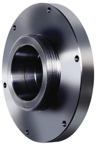 Pratt Burnerd America - Adapter Back Plate for 8" Diam Self Centering Lathe Chucks - L-0 Mount, 2-1/4" Through Hole Diam, Steel - USA Tool & Supply