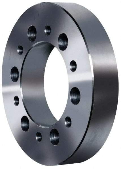 Pratt Burnerd America - Adapter Back Plate for 8" Diam Self Centering Lathe Chucks - A1/A2-6 Mount, 2-1/4" Through Hole Diam, Steel - USA Tool & Supply