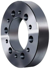 Pratt Burnerd America - Adapter Back Plate for 6" Diam Self Centering Lathe Chucks - A1/A2-4 Mount, 1.81" Through Hole Diam, Steel - USA Tool & Supply