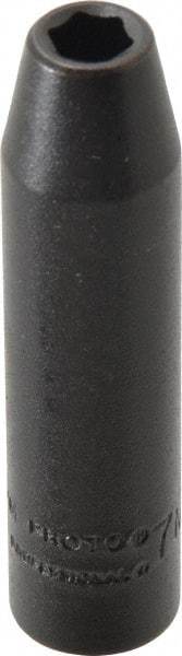 Proto - 3/8" Drive 7mm Deep Impact Socket - 6 Points, 2-47/64" OAL - USA Tool & Supply