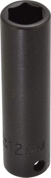 Proto - 3/8" Drive 12mm Deep Impact Socket - 6 Points, 2-47/64" OAL - USA Tool & Supply