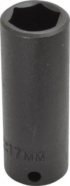 Proto - 3/8" Drive 17mm Deep Impact Socket - 6 Points, 2-47/64" OAL - USA Tool & Supply