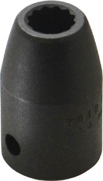 Proto - 1/2" Drive 3/8" Standard Impact Socket - 12 Points, 1-1/2" OAL - USA Tool & Supply