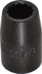 Proto - 1/2" Drive 1/2" Standard Impact Socket - 12 Points, 1-1/2" OAL - USA Tool & Supply