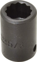 Proto - 1/2" Drive 5/8" Standard Impact Socket - 12 Points, 1-1/2" OAL - USA Tool & Supply