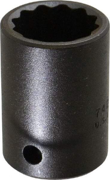 Proto - 1/2" Drive 13/16" Standard Impact Socket - 12 Points, 1-5/8" OAL - USA Tool & Supply