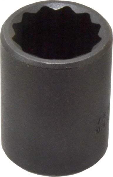 Proto - 1/2" Drive 15/16" Standard Impact Socket - 12 Points, 1-3/4" OAL - USA Tool & Supply