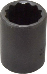 Proto - 1/2" Drive 15/16" Standard Impact Socket - 12 Points, 1-3/4" OAL - USA Tool & Supply