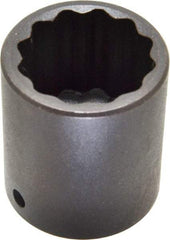 Proto - 1/2" Drive 1-1/4" Standard Impact Socket - 12 Points, 2" OAL - USA Tool & Supply