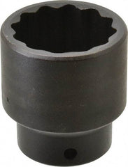 Proto - 1/2" Drive 1-1/2" Standard Impact Socket - 12 Points, 2-15/64" OAL - USA Tool & Supply