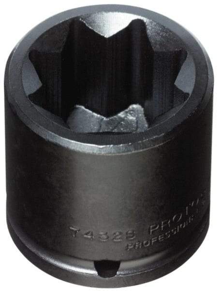 Proto - 1/2" Drive 1-1/16" Standard Impact Socket - 8 Points, 2" OAL - USA Tool & Supply