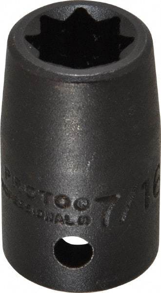 Proto - 1/2" Drive 7/16" Standard Impact Socket - 8 Points, 1-1/2" OAL - USA Tool & Supply