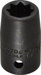 Proto - 1/2" Drive 7/16" Standard Impact Socket - 8 Points, 1-1/2" OAL - USA Tool & Supply