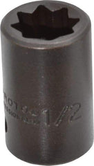 Proto - 1/2" Drive 1/2" Standard Impact Socket - 8 Points, 1-1/2" OAL - USA Tool & Supply