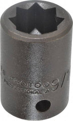 Proto - 1/2" Drive 9/16" Standard Impact Socket - 8 Points, 1-1/2" OAL - USA Tool & Supply