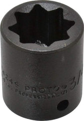 Proto - 1/2" Drive 3/4" Standard Impact Socket - 8 Points, 1-1/2" OAL - USA Tool & Supply